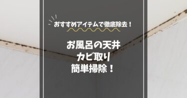 お風呂の天井カビ取りを簡単に！おすすめアイテムと安全に落とせる方法