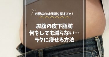 【お腹の皮下脂肪が痩せない理由】運動しても痩せない人が代謝で変わった方法