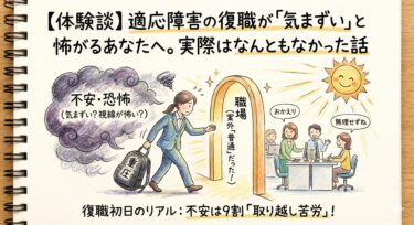 【体験談】適応障害の復職が「気まずい」と怖がるあなたへ。実際はなんともなかった話
