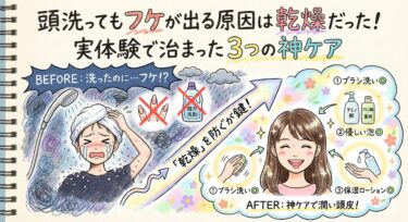 頭洗ってもフケが出る原因は乾燥だった！実体験で治まった3つの神ケア