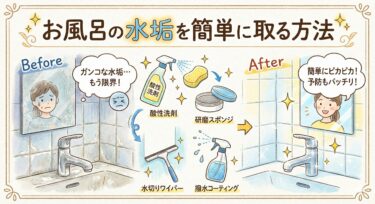お風呂の水垢を簡単に取る方法！鏡や蛇口をピカピカに保つ最強グッズ5選
