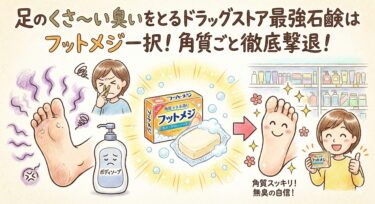 足のくさ〜い臭いをとるドラッグストア最強石鹸はフットメジ一択！角質ごと徹底撃退！