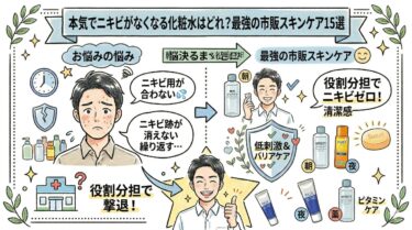 本気でニキビがなくなる化粧水はどれ？最強の市販スキンケア15選